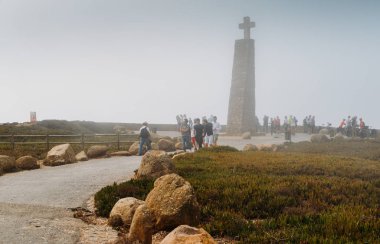 Bir puslu Cabo da Roca, pelerin hangi formları en batı ölçüde kıta Avrupa ve Avrasya kitle arazi turist