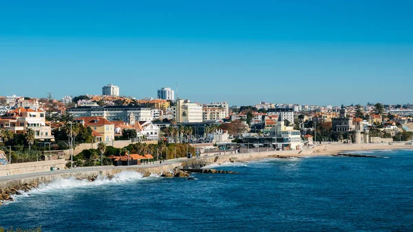 High perspective view of Estoril coastline near Lisbon in Portugal — Stock Photo, Image