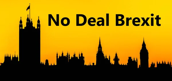 Chambres du Parlement au Westminster Palace, Londres, en préparation du No Deal Brexit — Photo