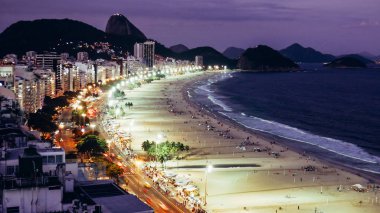 Iconic Copacabana beach, viewed from above, Rio de Janeiro, Brazil clipart