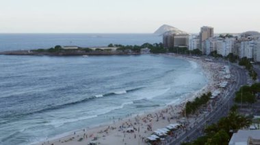 Copacabana Plajı, Rio de Janeiro, Brezilya her 4 k yukarıda - bakıldığında