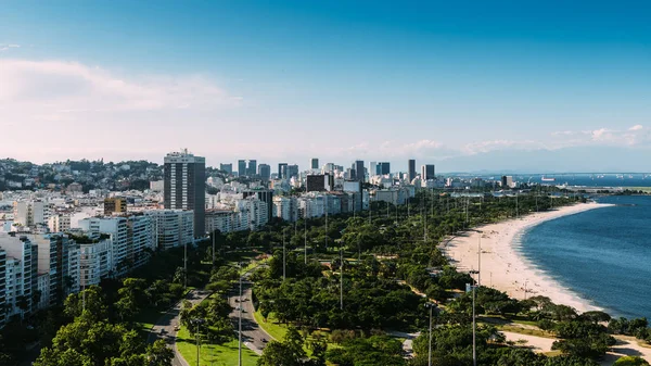 Alta perspectiva do Aterro do Flamengo, no Rio de Janeiro, Brasil — Fotografia de Stock