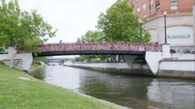 Geleneksel tekne, Moliceiro, Aveiro, Portekiz turist taşıma zaman atlamalı - 4k