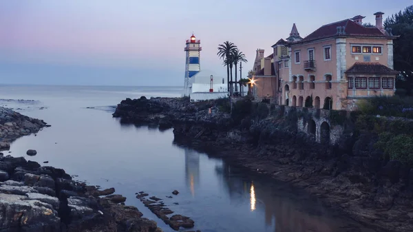 Santa Marta Deniz Feneri ve Müzesi, Cascais, Lizbon bölgesi, Portekiz — Stok fotoğraf