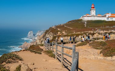 Cabo da Roca, Portekiz turistler. Kıta Avrupaları batı-en nokta