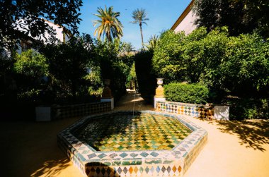 Palace de las Duenas in Seville, Spain a 15th century villa built in Renaissance style with Gothic and Moorish influences clipart