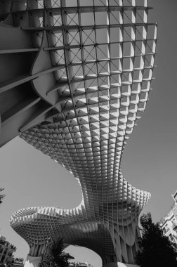 Space Metropol Parasol, Setas de Sevilla tek renkli - güzel sanatlar baskı tarzı