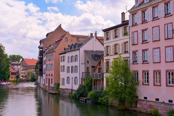 Houses Canals Strasbourg France — Stock Photo, Image