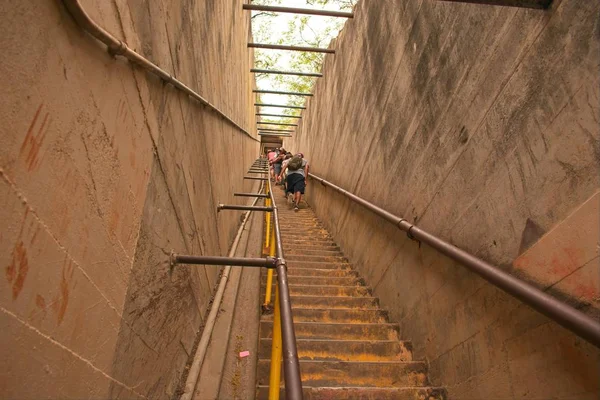 Honolulu Usa Juli 2019 Letzte Treppe Zur Spitze Des Diamantkopfes Stockfoto