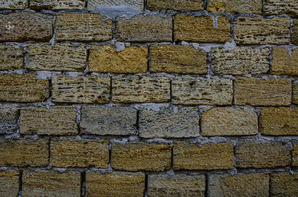 Pared Está Hecha Piedra Arenisca Crimea Fondo Textura — Foto de Stock