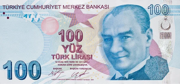 100 Türk Lirası Banknot — Stok fotoğraf