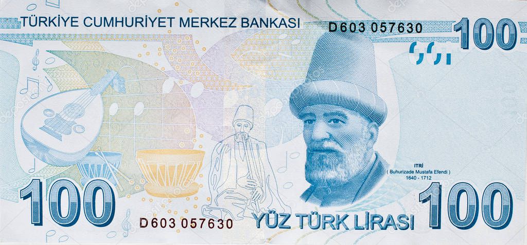 Turkish 100 lira banknote