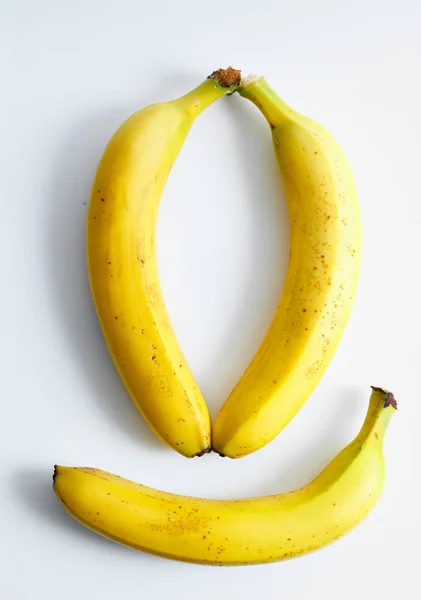 Banana White Background — Stock Photo, Image