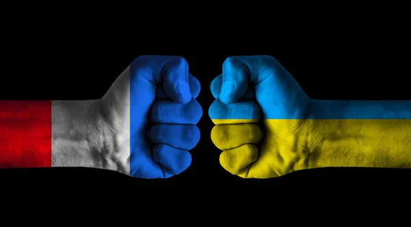 Концепция Франция Украина — стоковое фото