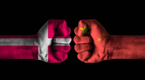 Dänemark Gegen China — Stockfoto