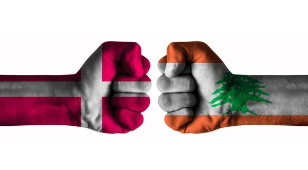 Дания Против Ливана — стоковое фото
