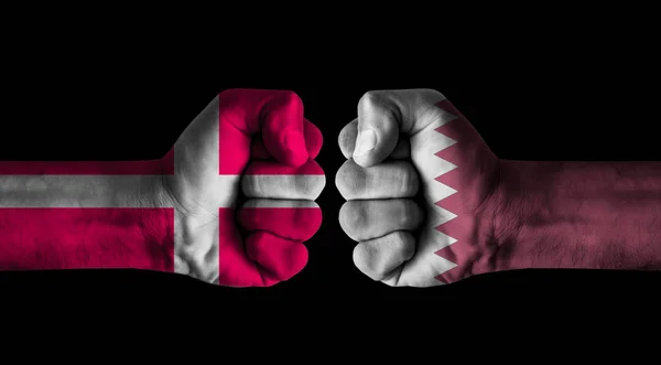 Denmark Qatar Concept — Stock Photo, Image