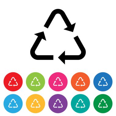 Geri dönüşüm sembol simge seti 