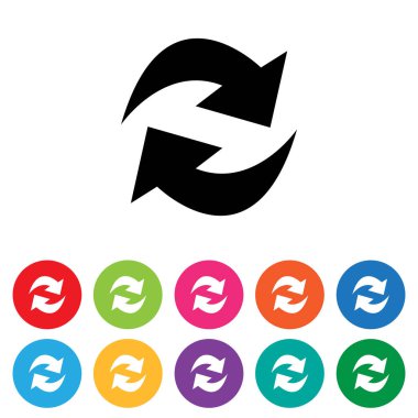 Geri dönüşüm sembol simge seti 