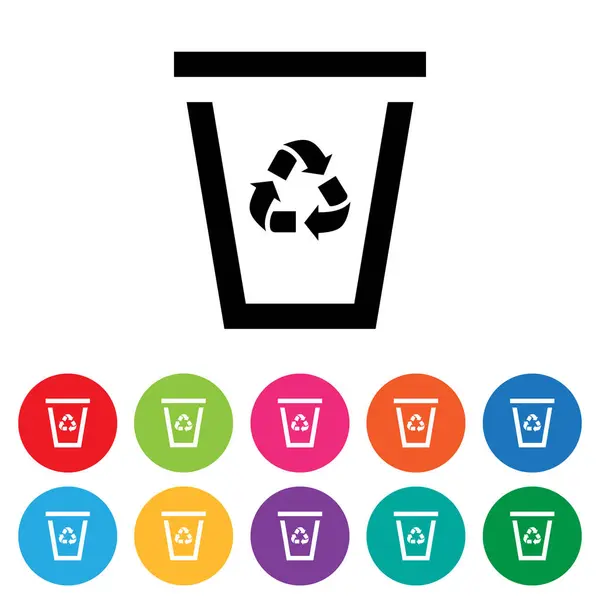 Recycling Symbool Pictogramserie — Stockvector