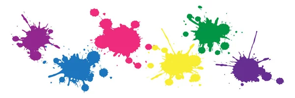 Diseño Colorido Manchas Tinta — Vector de stock