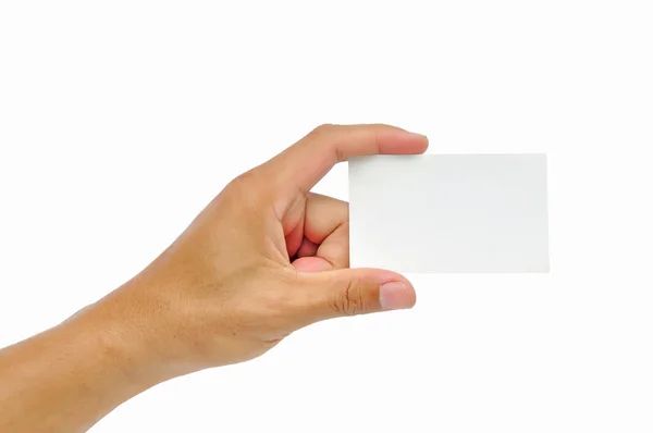 Carta bianca in una mano — Foto Stock