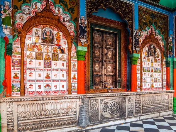 Ayodhya Índia Templo Hanuman Garhi Detalhes Arquitetura — Fotografia de Stock