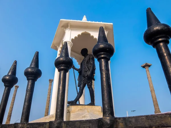Pondicherry India December 2017 Standbeeld Van Gandhi Pondicherry — Stockfoto