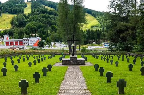 Semmering Austria Agosto 2017 Vista Del Cementerio Soldados Semmering Soldatenfriedhof —  Fotos de Stock