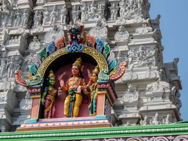 Tiruvannamalai, Hindistan - Ocak, 2018 yaklaşık. Tiruvannamalai, Hindistan Annamalaiyar Tapınağı mimarisi.