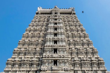 Tiruvannamalai, Hindistan - Ocak, 2018 yaklaşık. Tiruvannamalai, Hindistan Annamalaiyar Tapınağı mimarisi.