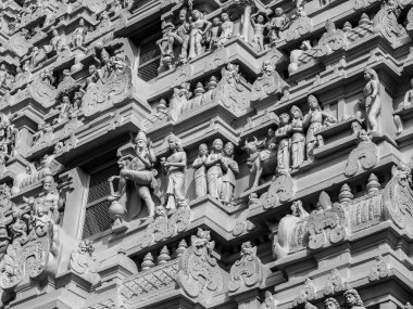 Tiruvannamalai, Hindistan - Ocak, 2018 yaklaşık. Tiruvannamalai, Hindistan Annamalaiyar Tapınağı mimarisi.