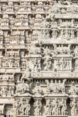 Tiruvannamalai, Hindistan - Ocak, 2018 yaklaşık. Tiruvannamalai, Hindistan Annamalaiyar Tapınağı mimarisi.