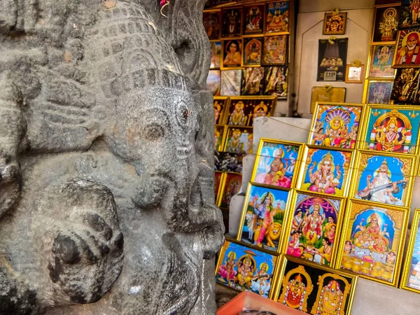 Tiruvannamalai Índia Por Volta Janeiro 2018 Loja Lembranças Annamalaiyar Temple — Fotografia de Stock