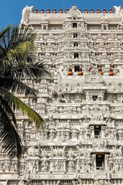 Tiruvannamalai, Hindistan - Ocak, 2018 yaklaşık. Tiruvannamalai, Hindistan Annamalaiyar Tapınağı mimarisi.