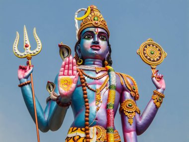 Dwarapudi, Hindistan - Ocak 2018. Hindistan, Dwarapudi 'deki Ayyappa Swamy Tapınağı' nın mimarisi.