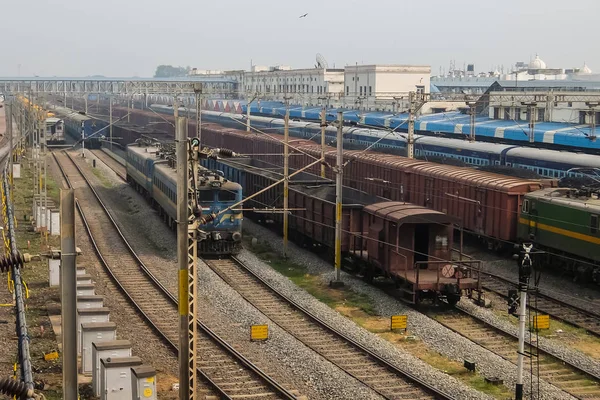 Vijayawada India Circa Enero 2018 Vista Estación Tren Vijayawada India — Foto de Stock
