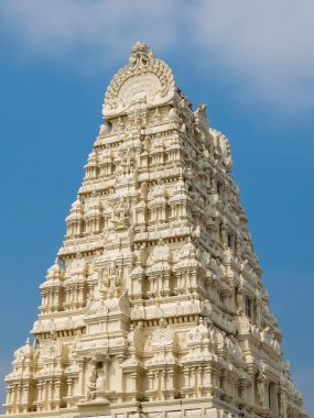 Kanchipuram, Hindistan - Ocak, 2018 yaklaşık. Kamakshi Amman tapınakta Kanchipuram görünümünü.