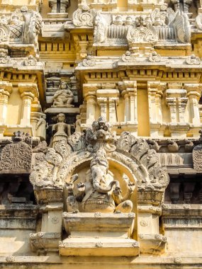 Kanchipuram, Hindistan - Ocak, 2018 yaklaşık. Sri Ekambaranathar Tapınağı Kanchipuram görünümünü.