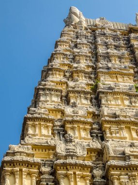Kanchipuram, Hindistan - Ocak, 2018 yaklaşık. Sri Ekambaranathar Tapınağı Kanchipuram görünümünü.