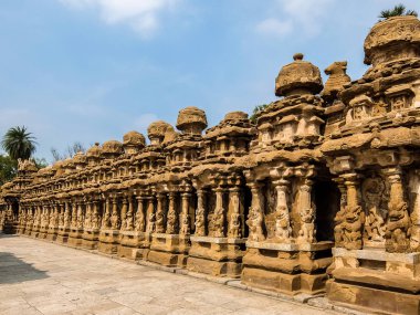 Kanchipuram, Hindistan - Ocak, 2018 yaklaşık. Görünüm Kailasanathar Tapınağı Kanchipuram, Hindistan.