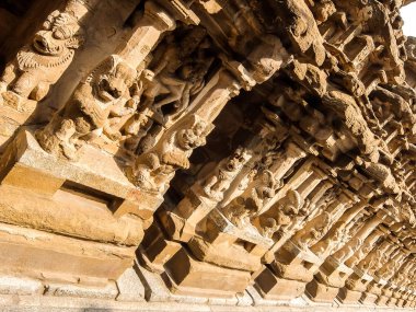 Kanchipuram, Hindistan - Ocak, 2018 yaklaşık. Görünüm Kailasanathar Tapınağı Kanchipuram, Hindistan.