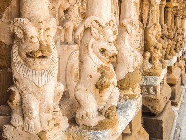 Kanchipuram, Hindistan - Ocak, 2018 yaklaşık. Görünüm Kailasanathar Tapınağı Kanchipuram, Hindistan.