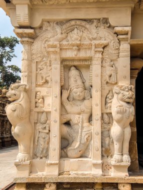 Kanchipuram, Hindistan - Ocak, 2018 yaklaşık. Görünüm Kailasanathar Tapınağı Kanchipuram, Hindistan.