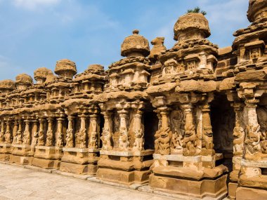Kanchipuram, Hindistan - Ocak, 2018 yaklaşık. Görünüm Kailasanathar Tapınağı Kanchipuram, Hindistan.