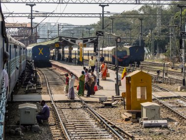 Bangalore, Hindistan - Ocak, 2018 yaklaşık. Bangalore Şehir Tren İstasyonu görünümünü. Resmen Krantiveera Sangolli Rayanna bilinir ve birincil Tren İstasyonu Bangalore hizmet vermektedir.