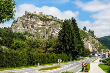 Griffen, Avusturya - Ağustos, 17, 2017. Griffen kalede görünümünü.