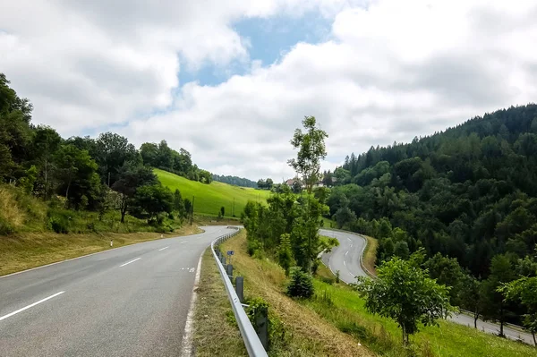 Griffen Áustria Agosto 2017 Curvas Estrada Nas Montanhas Austríacas — Fotografia de Stock