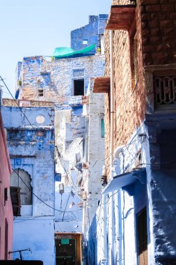 Jodhpur, Hindistan - Mart, 2018 yaklaşık. Jodhpur sokaklarına.