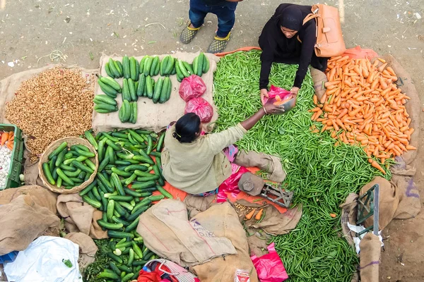 Bangalore India Circa Enero 2018 Mercado Callejero Verduras Bangalore — Foto de Stock